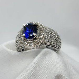 NWOT JTV/HSN Sterling Silver Topaz Ring